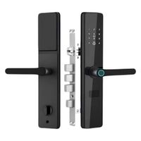 Cerradura inteligente digital Vlass Tech, 6 modos de apertura, 4 pestillos de seguridad, negro